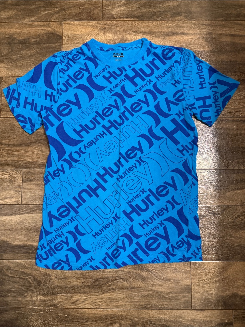 Hurley Bright Blue Allover Logo Tee